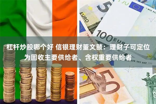 杠杆炒股哪个好 信银理财董文赜：理财子可定位为固收主要供给者、含权重要供给者