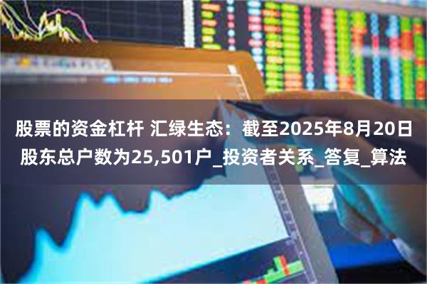 股票的资金杠杆 汇绿生态：截至2025年8月20日股东总户数为25,501户_投资者关系_答复_算法